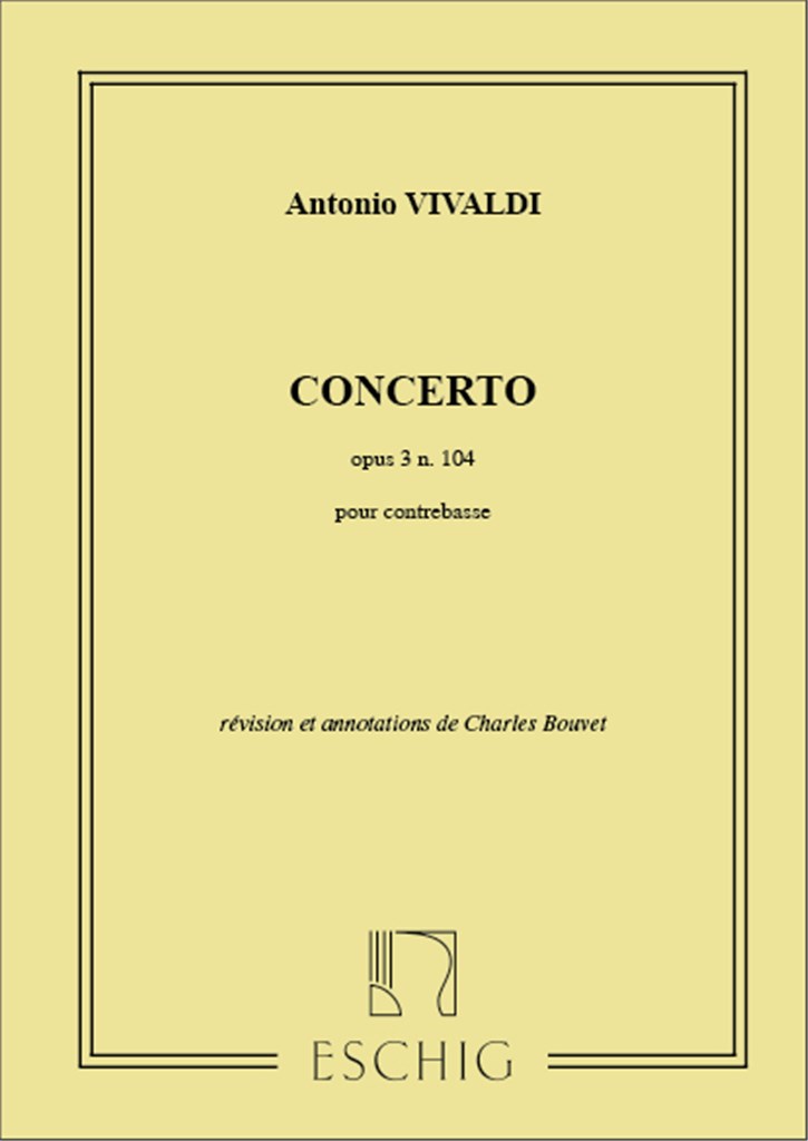 Concerto Op 3 N 10 4 Vl Contrebasse